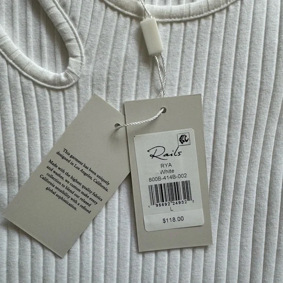 Rails Rya White tank size L - Picture 2 of 3